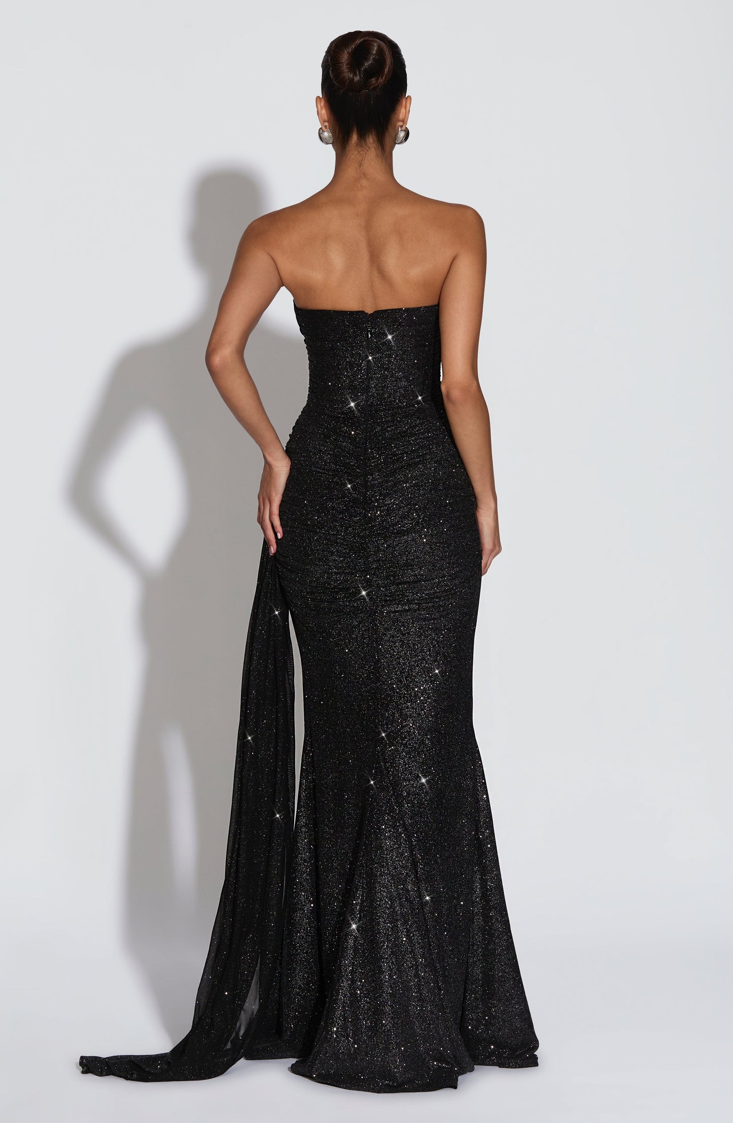 Ashika Maxi Elbise – Işıltılı Siyah