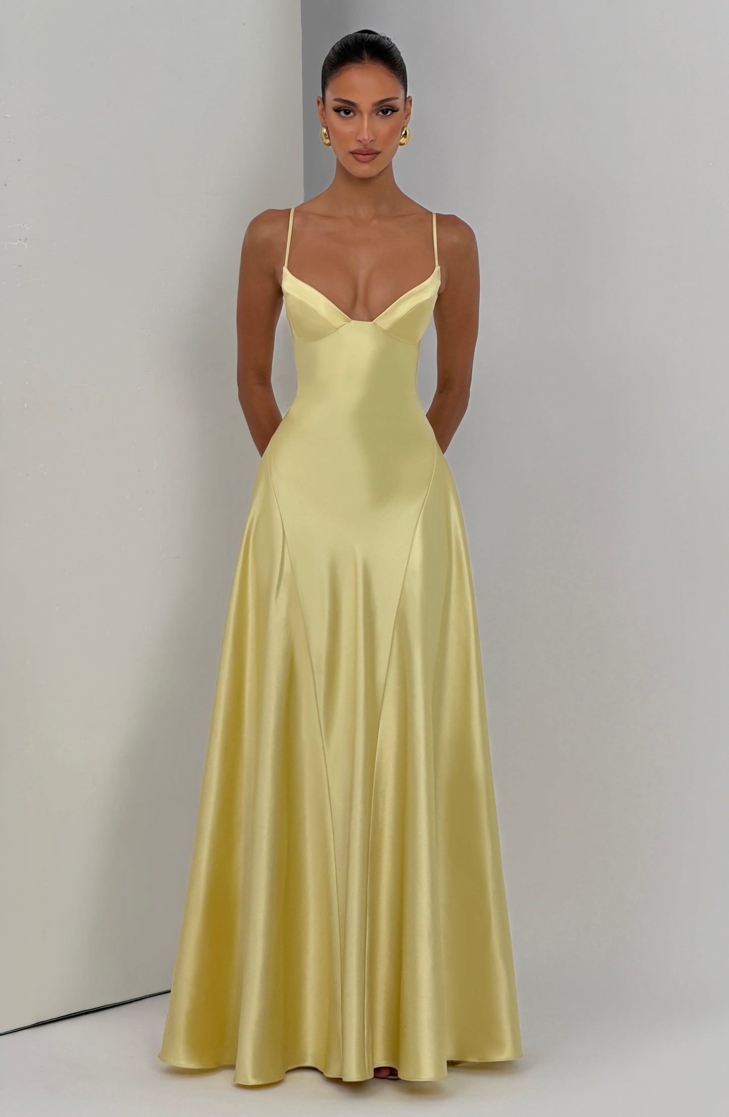 Asterin Maxi Elbise – Limon Sarısı