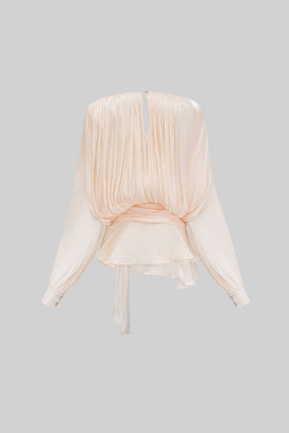 Seraphina Drapeli Fırfır Detaylı Mini Elbise