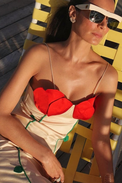 Belle Rose Detaylı Maxi Elbise