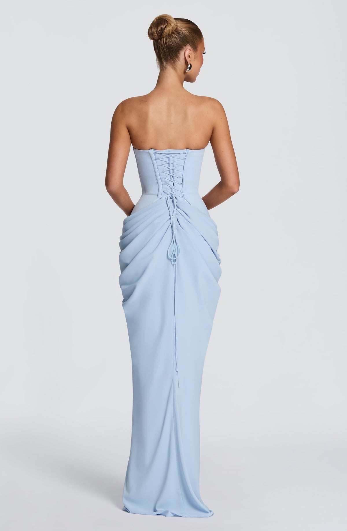 Chiara Maxi Elbise – Buz Mavisi