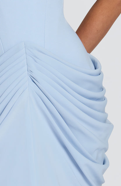 Chiara Maxi Elbise – Buz Mavisi