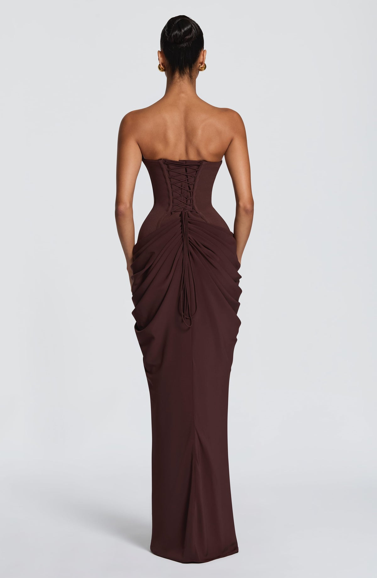 Chiara Maxi Elbise – Mürdüm Kahve