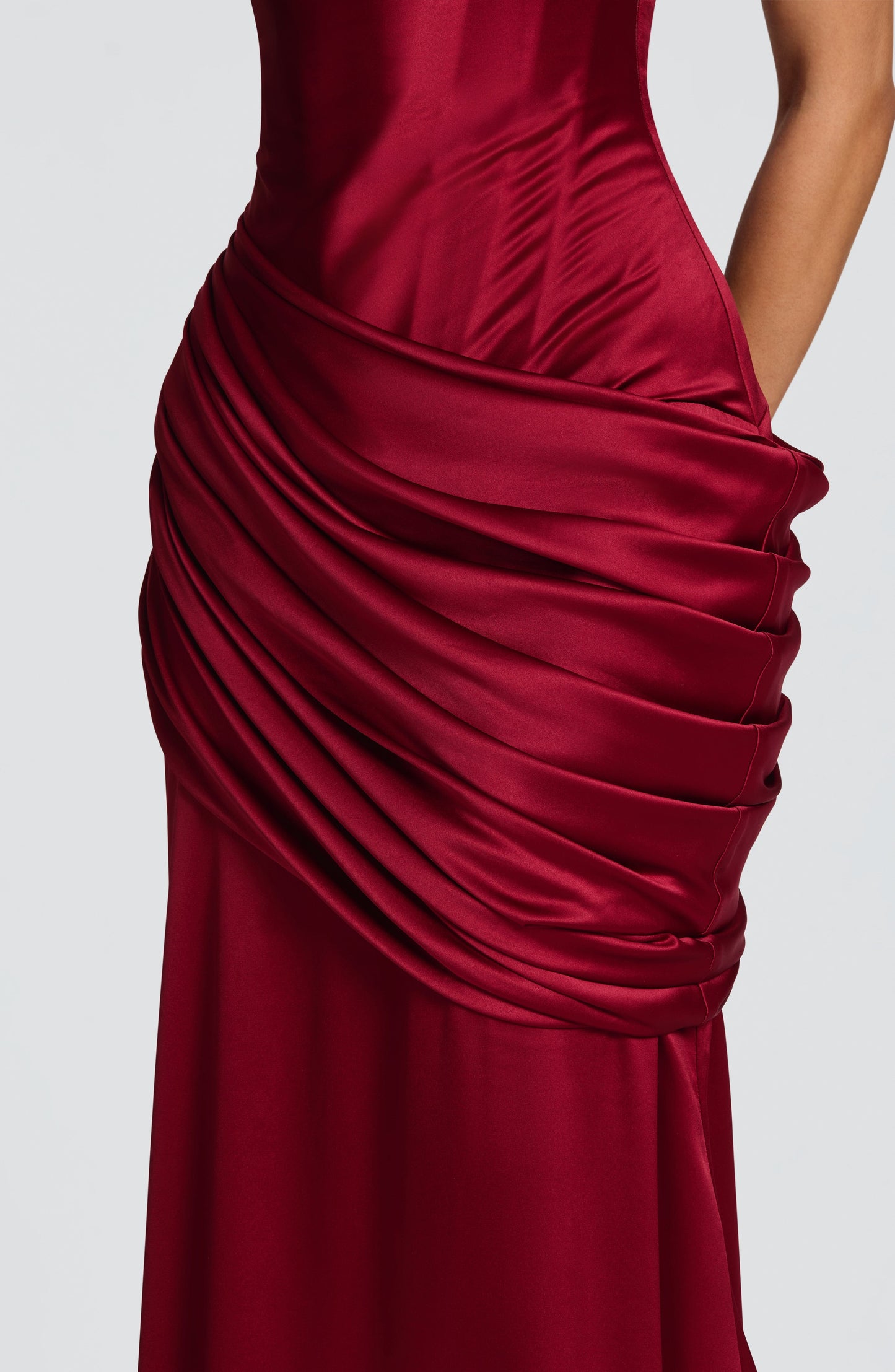 Connie Maxi Elbise - Bordo