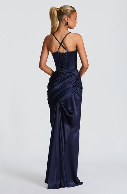 Connie Maxi Elbise - Lacivert