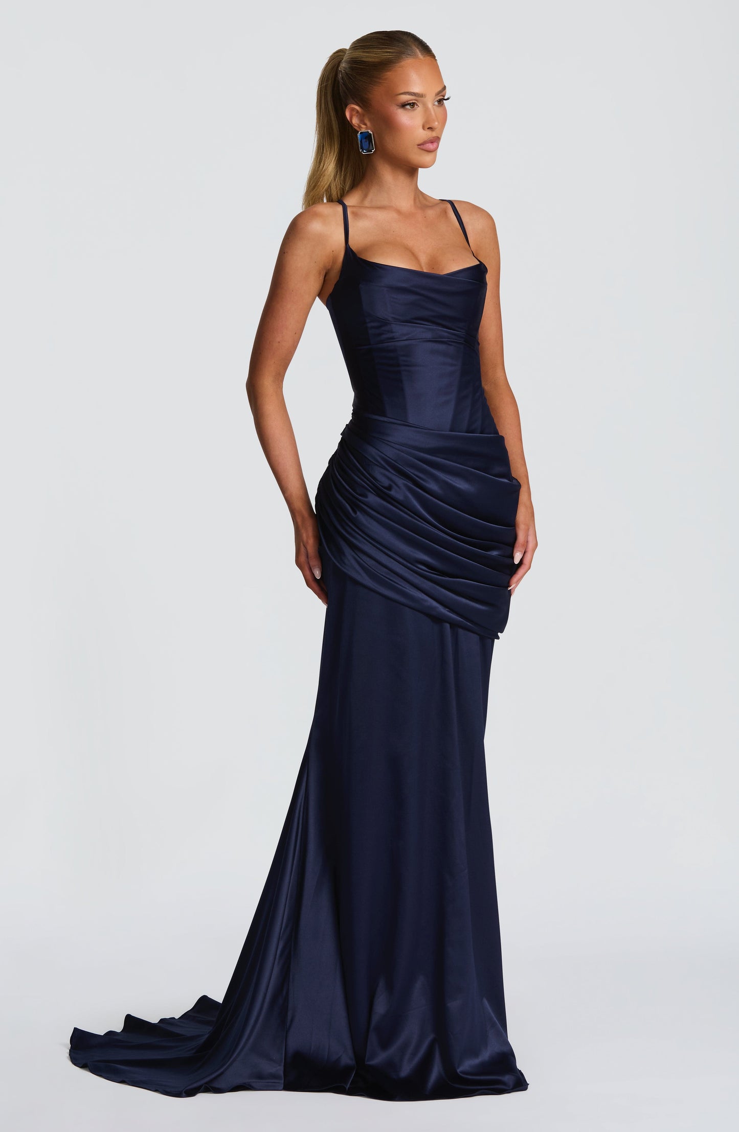 Connie Maxi Elbise - Lacivert