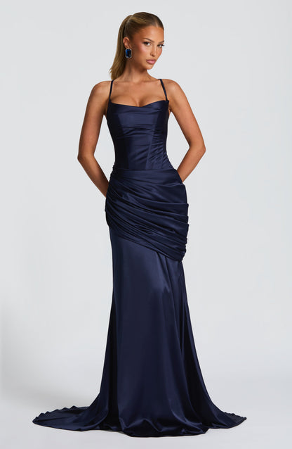 Connie Maxi Elbise - Lacivert