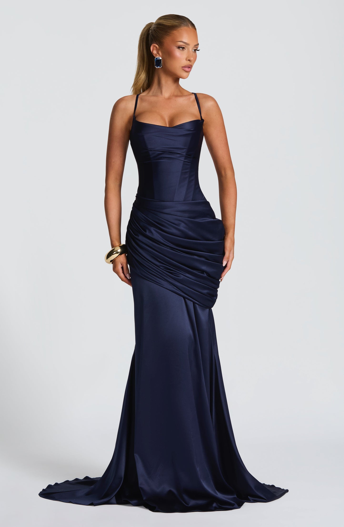 Connie Maxi Elbise - Lacivert