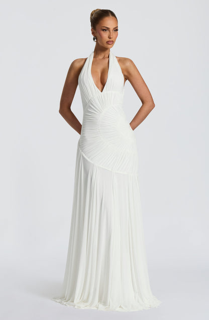 Selira Maxi Elbise – Fildişi