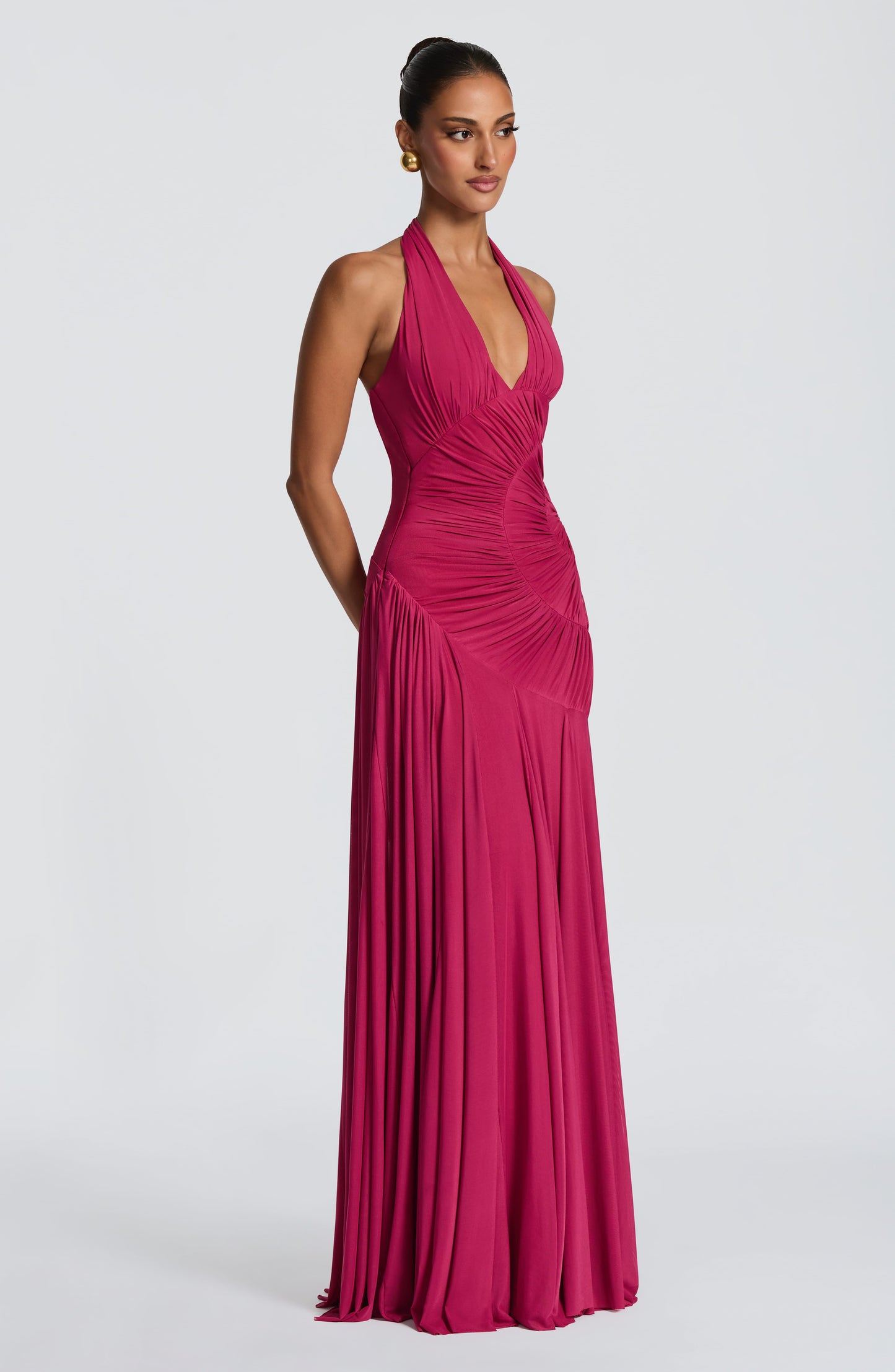 Selira Maxi Elbise – Ahududu