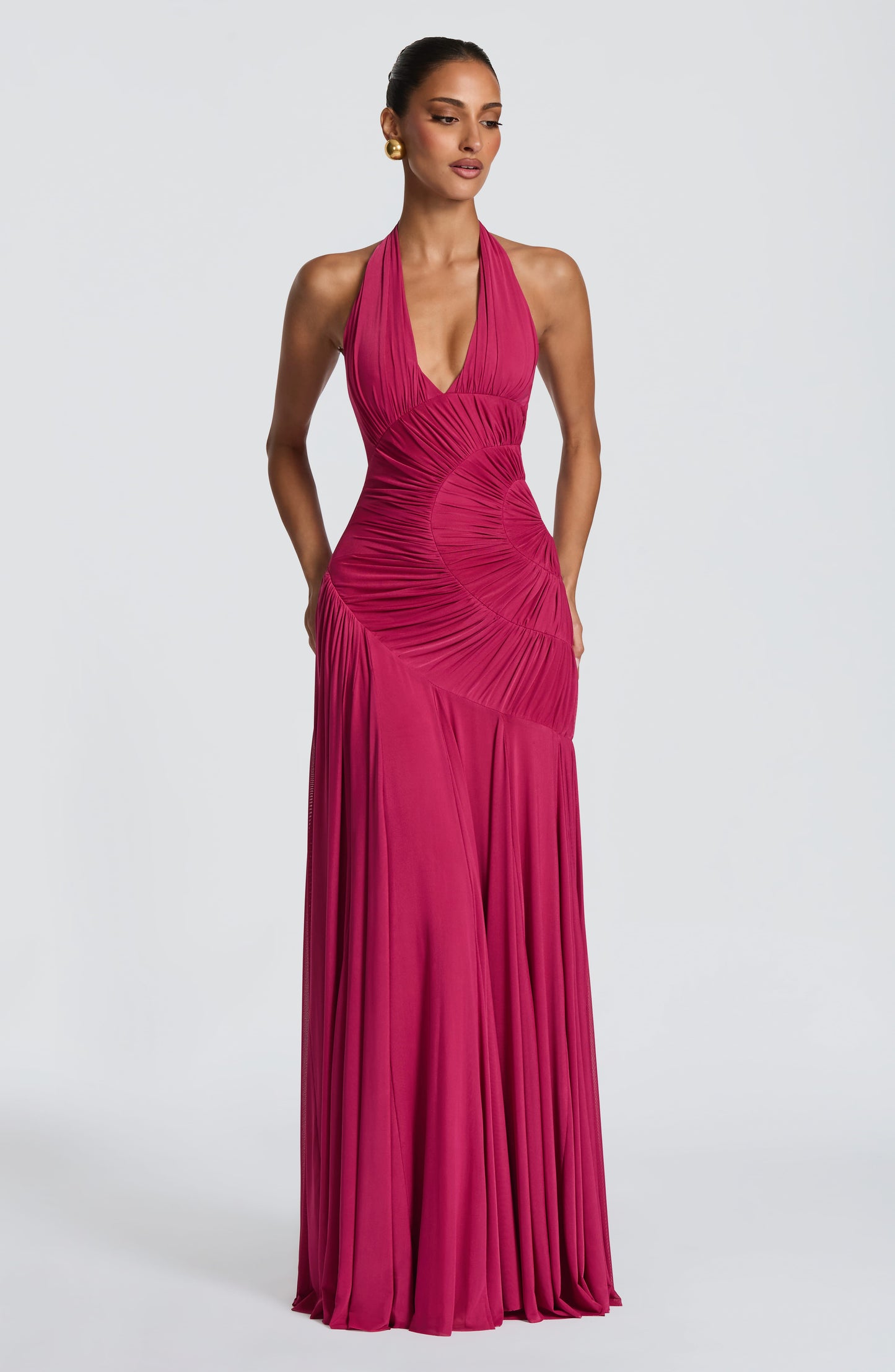 Selira Maxi Elbise – Ahududu