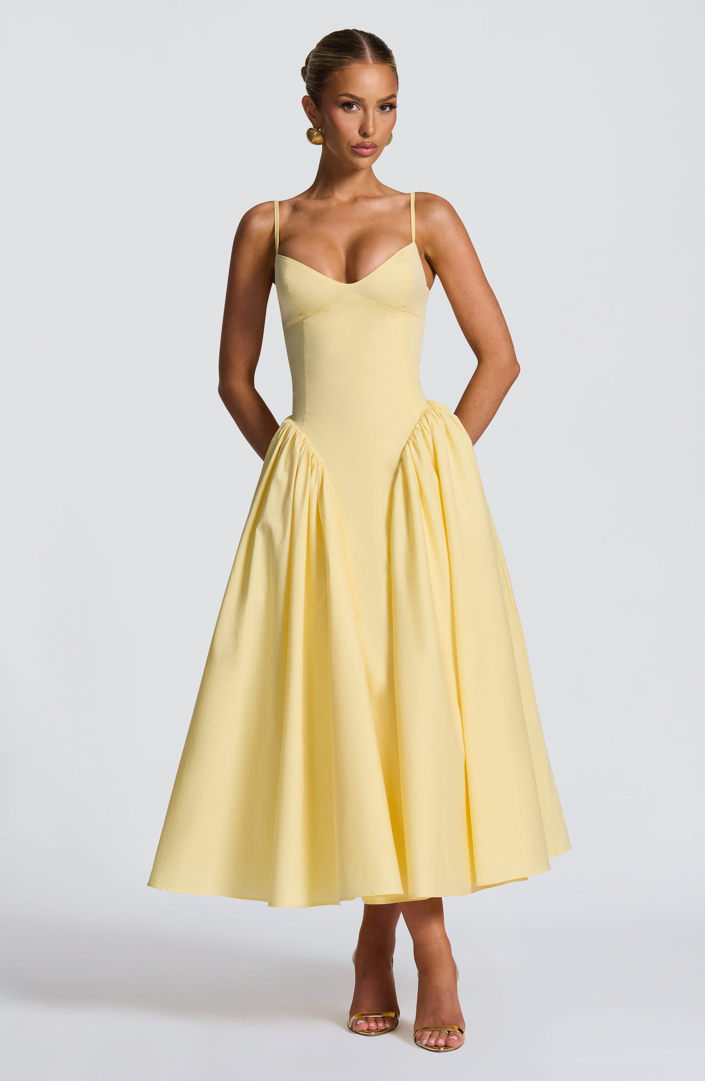 Emerson Midi Elbise – Limon Sarısı