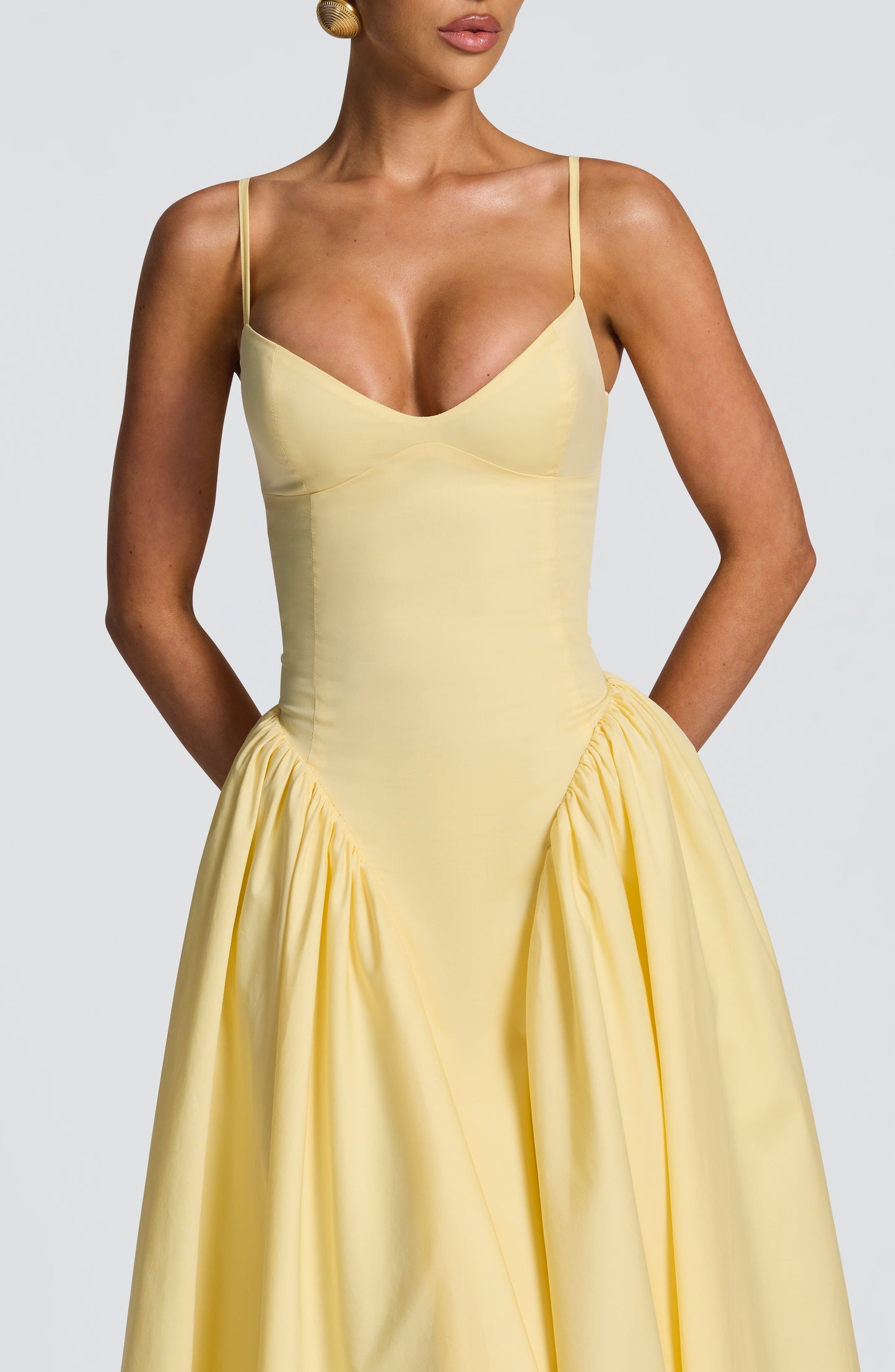 Emerson Midi Elbise – Limon Sarısı