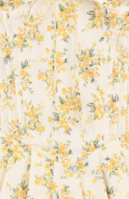 Emily Çiçekli Korse Mini Elbise