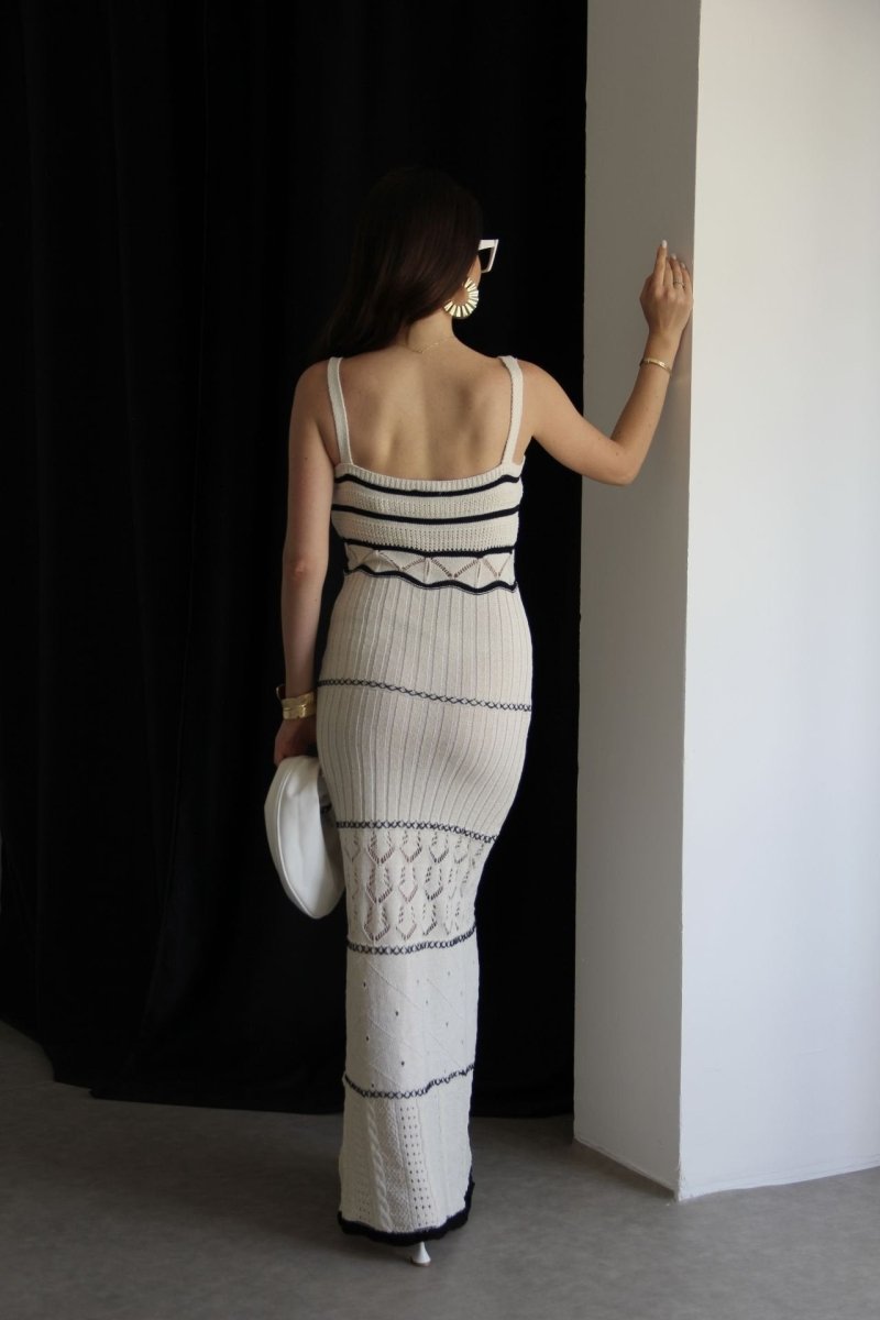 Esther Knit Yırtmaçlı Maxi Elbise