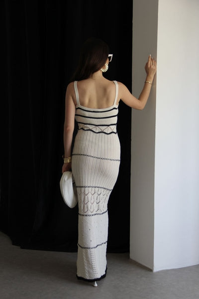 Esther Knit Yırtmaçlı Maxi Elbise