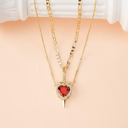 Kalp & Kılıç Aşk Kolyesi