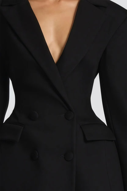 Osanne Çift Düğmeli Blazer Mini Elbise