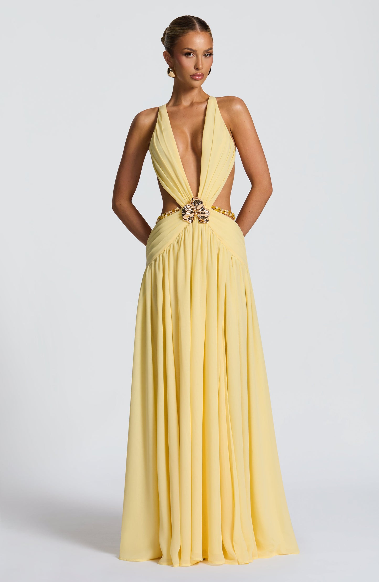 Indianna Maxi Elbise – Limon Sarısı