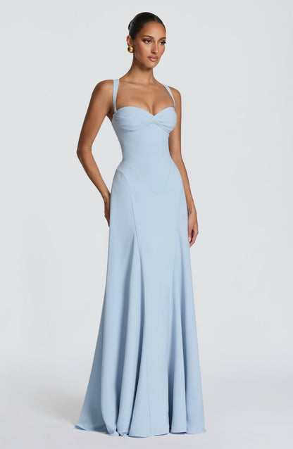 Irie Maxi Elbise - Buzul Mavisi