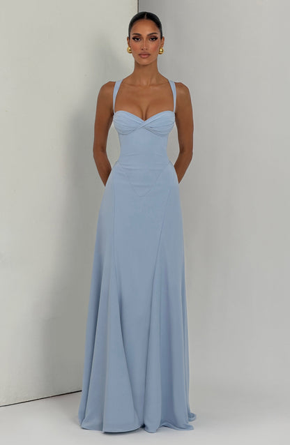 Irie Maxi Elbise - Buzul Mavisi