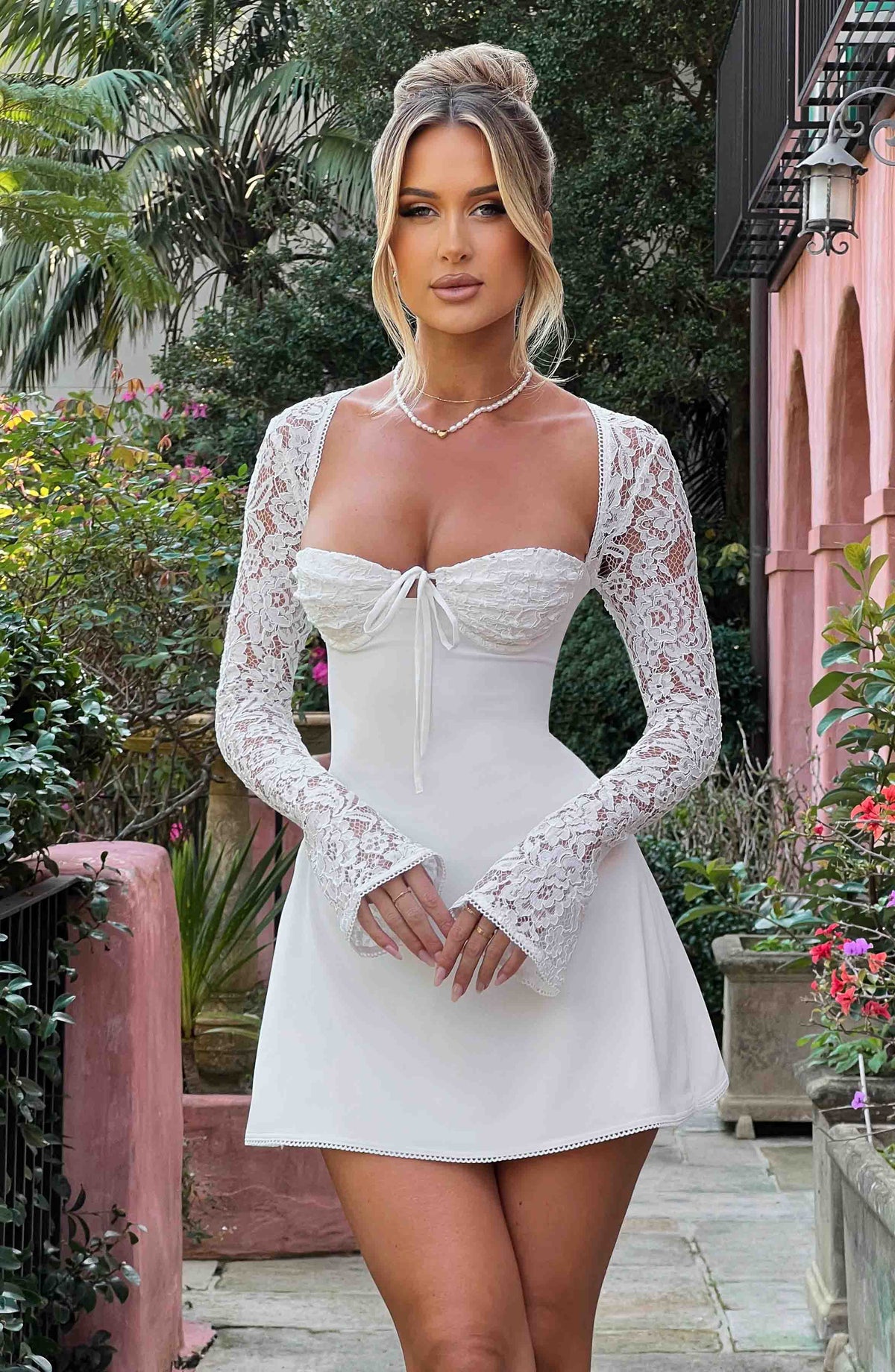 Jacinta Mini Elbise – Fildişi