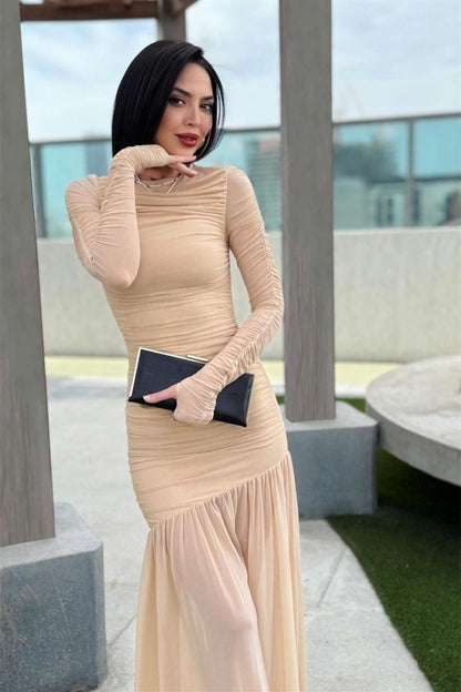 Jessie Pileli Maxi Elbise