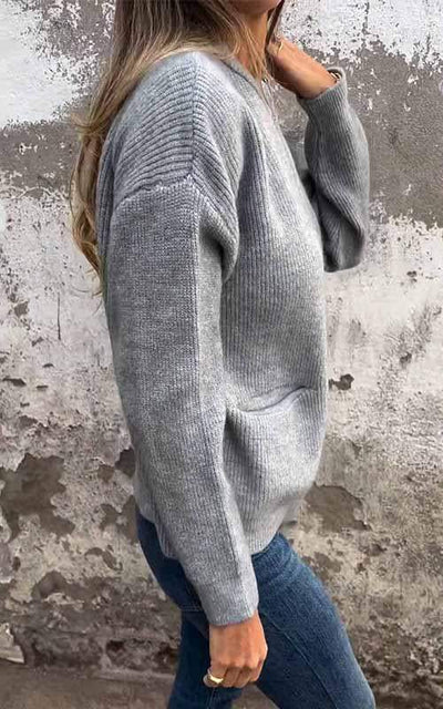 Zip-Up Knit Cardigan