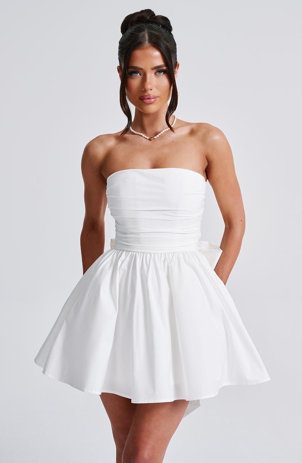 Katrina Mini Elbise – Fildişi