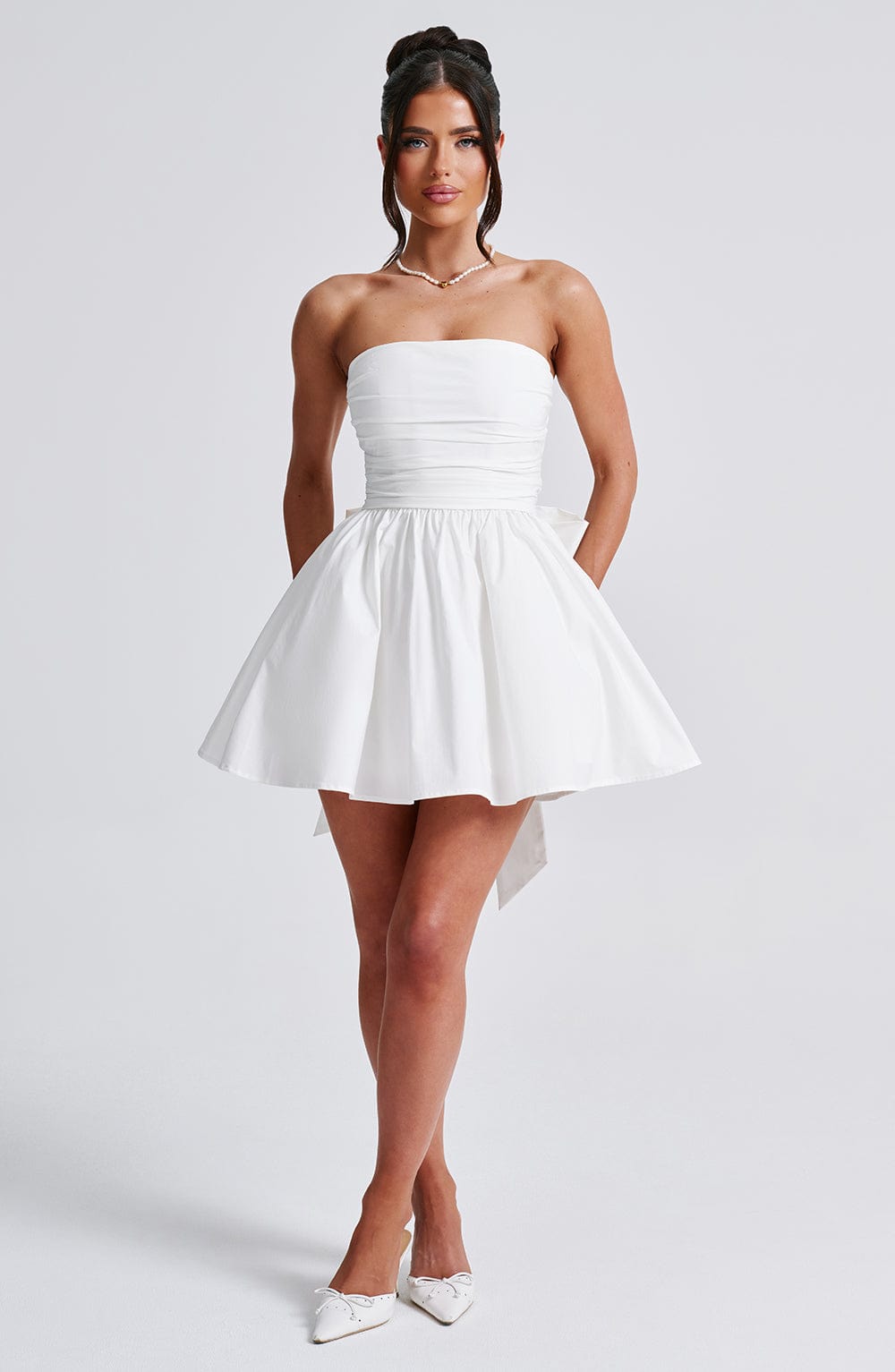 Katrina Mini Elbise – Fildişi