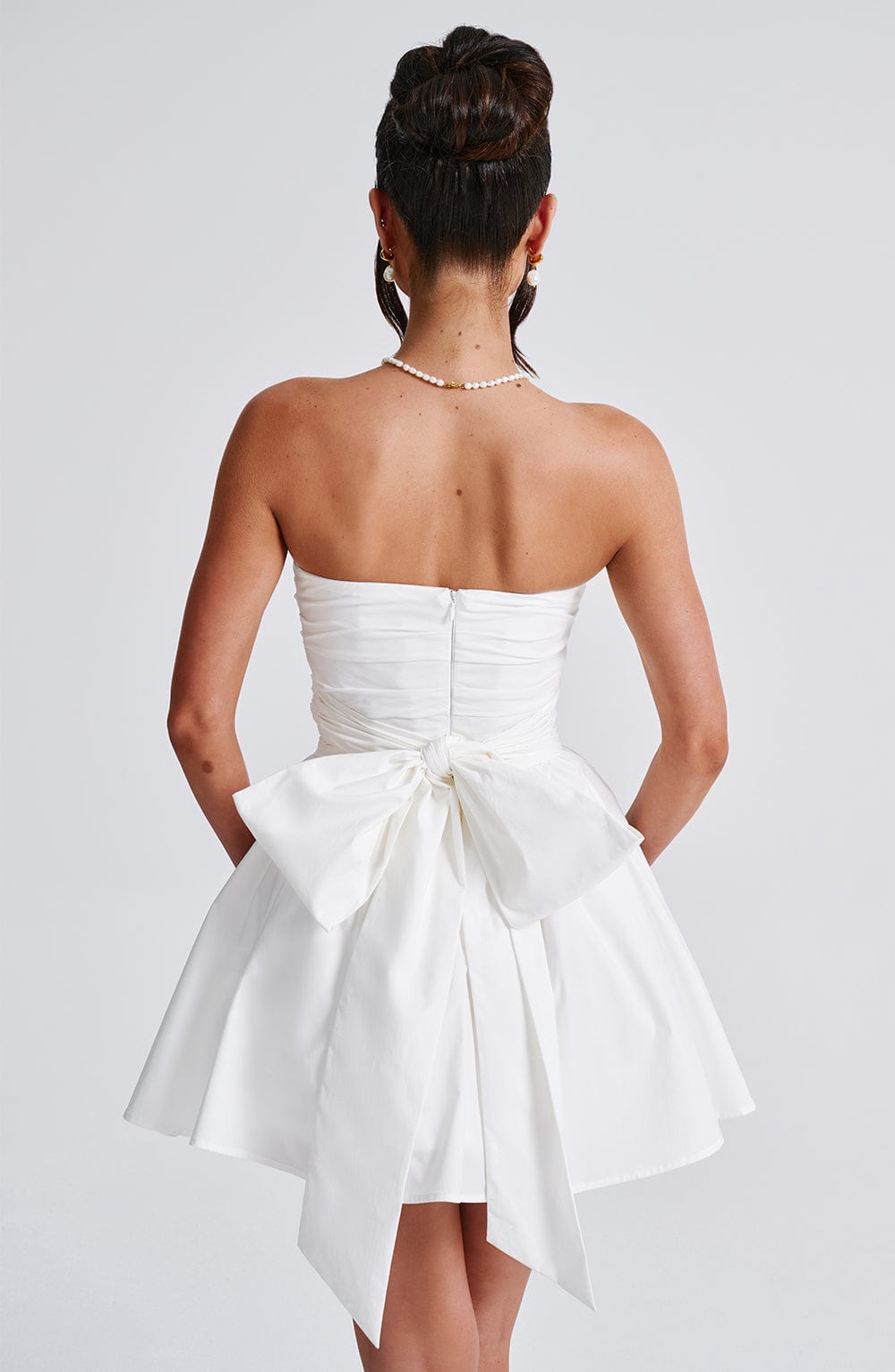 Katrina Mini Elbise – Fildişi