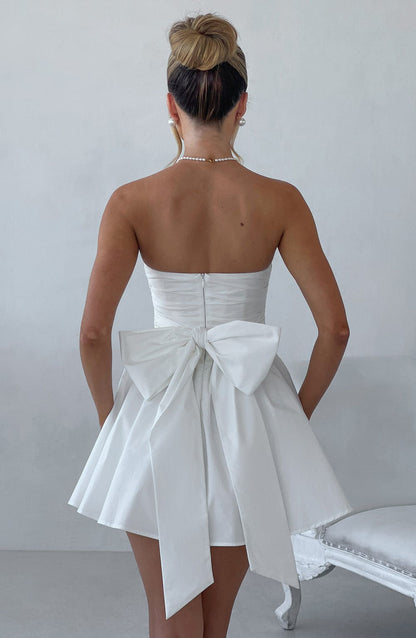 Katrina Mini Elbise – Fildişi