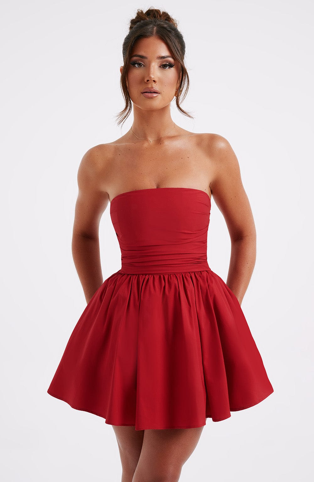 Katrina Mini Elbise – Kırmızı