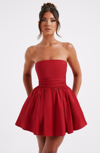 Katrina Mini Elbise – Kırmızı