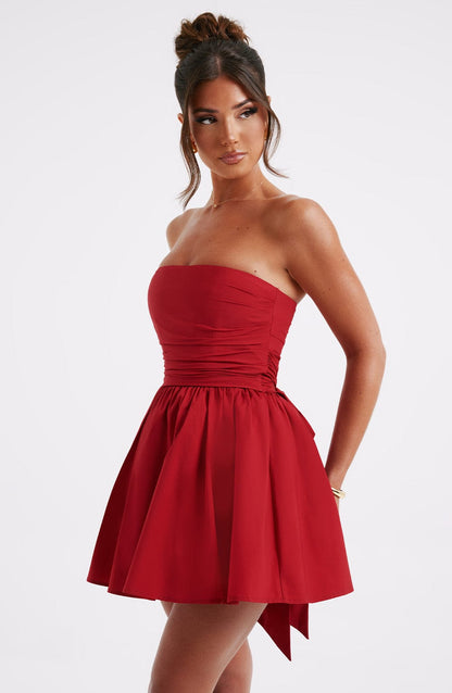 Katrina Mini Elbise – Kırmızı