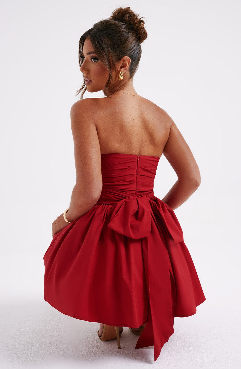 Katrina Mini Elbise – Kırmızı