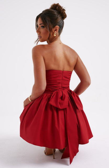 Katrina Mini Elbise – Kırmızı