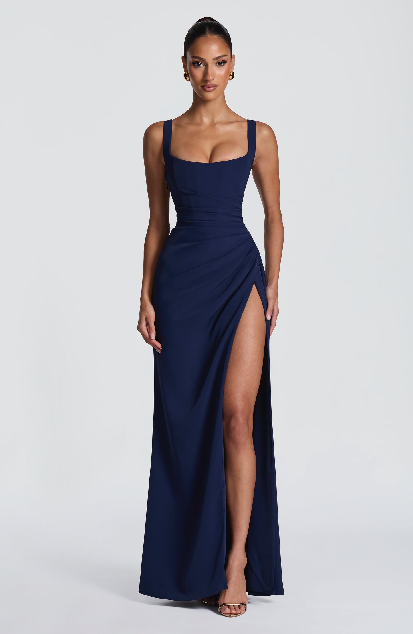 Elara Maxi Elbise – Lacivert