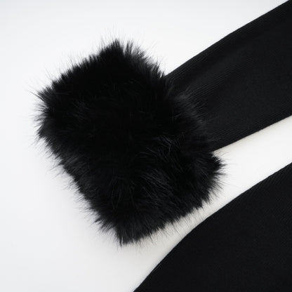 Fira Kürk Detaylı Mini Elbise