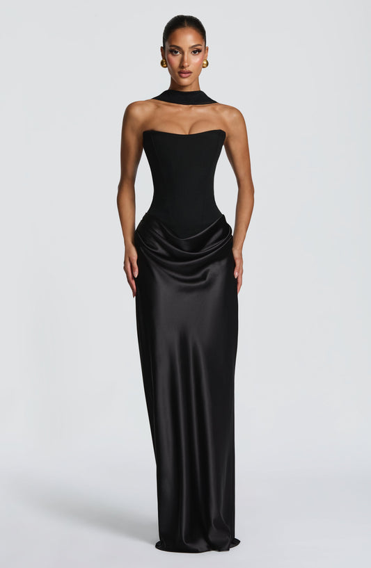 Marielle Maxi Elbise – Siyah