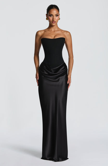 Marielle Maxi Elbise – Siyah