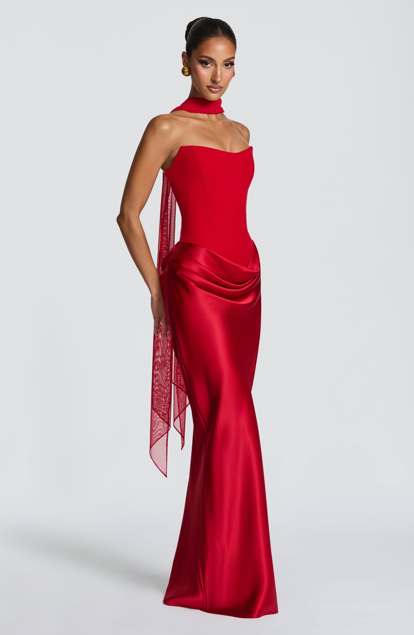 Marielle Maxi Elbise – Kırmızı