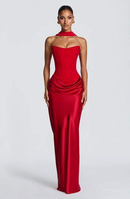 Marielle Maxi Elbise – Kırmızı