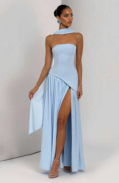 Maliyah Maxi Elbise – Bebek Mavisi
