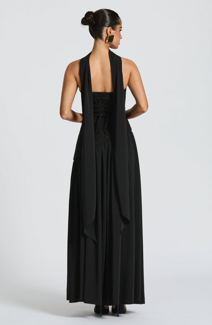 Maliyah Maxi Elbise – Siyah