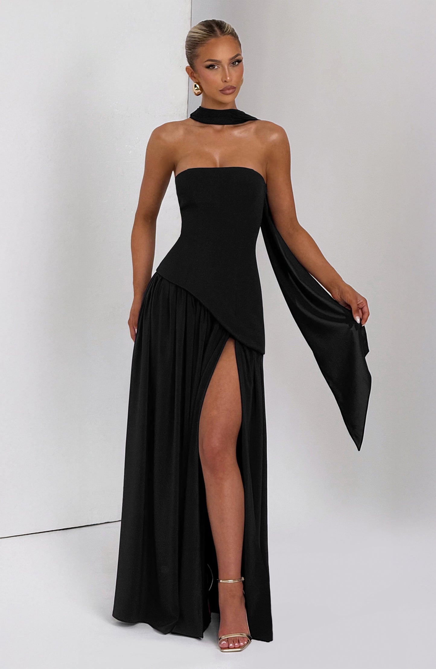 Maliyah Maxi Elbise – Siyah