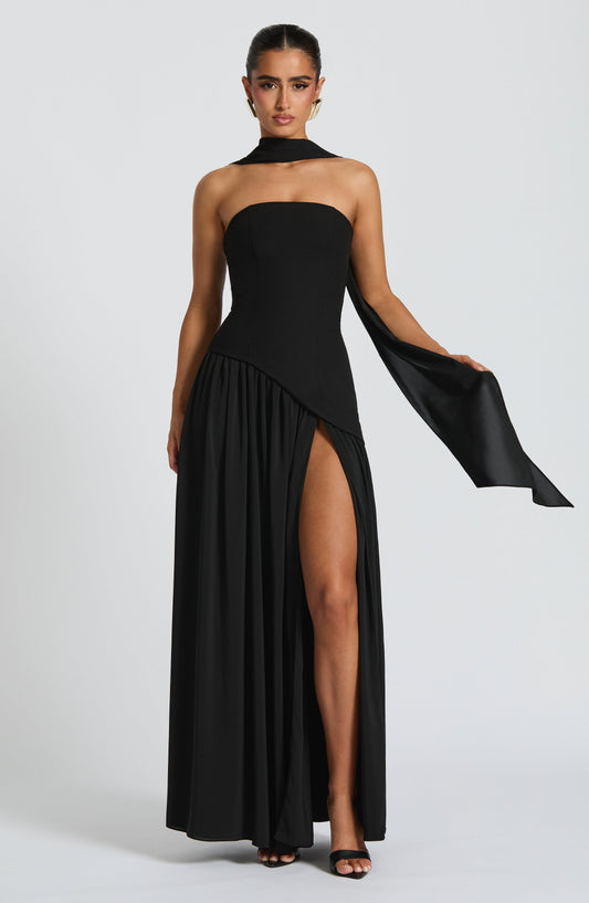 Maliyah Maxi Elbise – Siyah