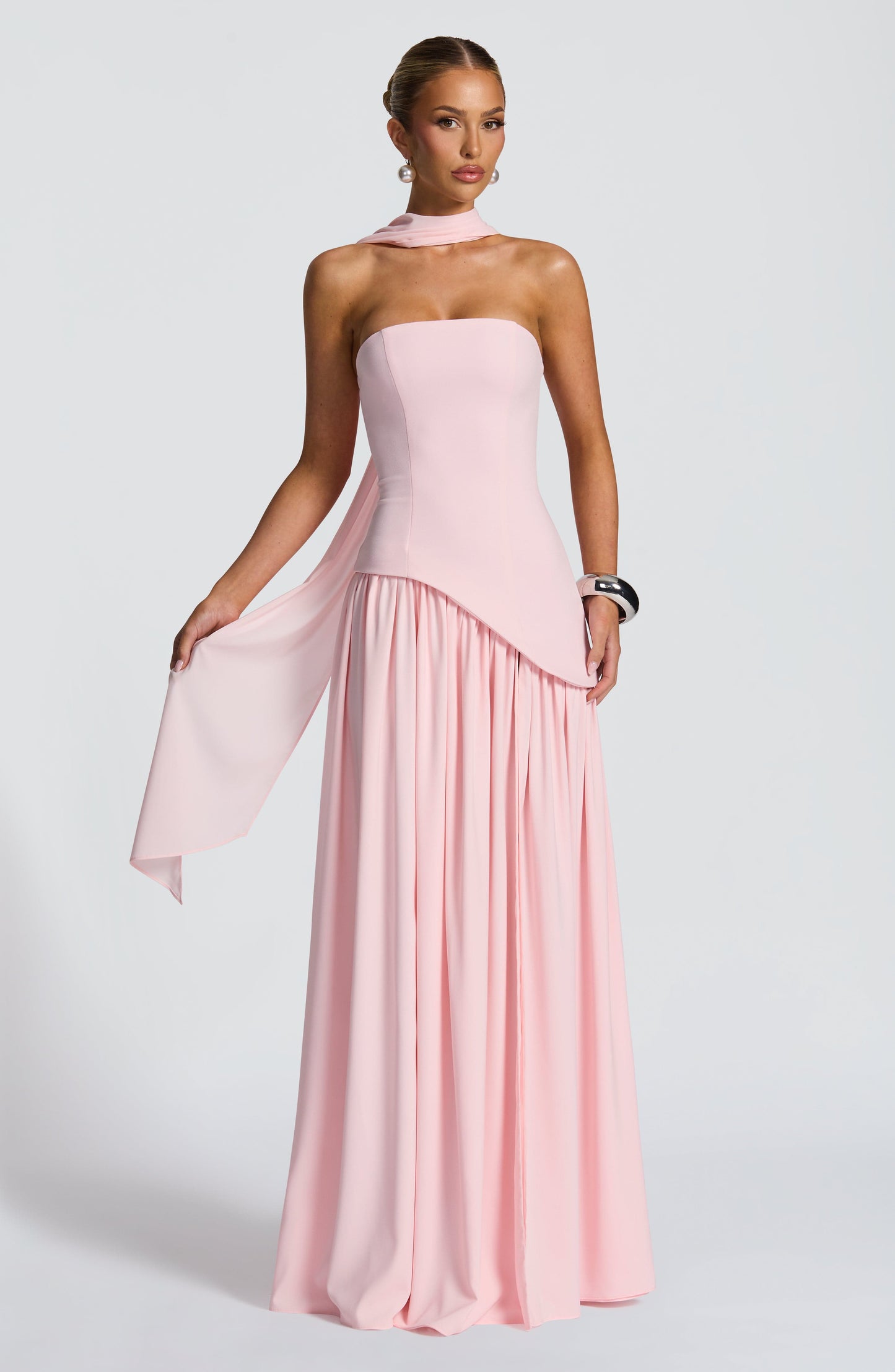 Maliyah Maxi Elbise – Pudra Pembe