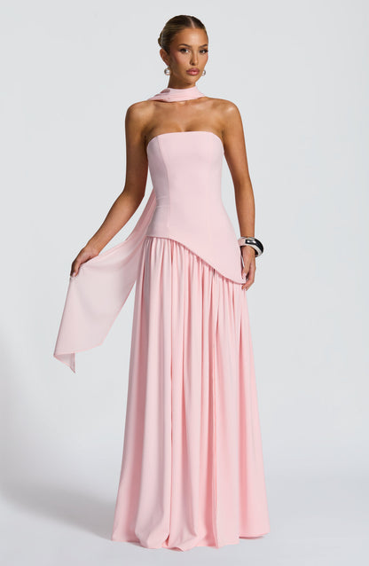 Maliyah Maxi Elbise – Pudra Pembe