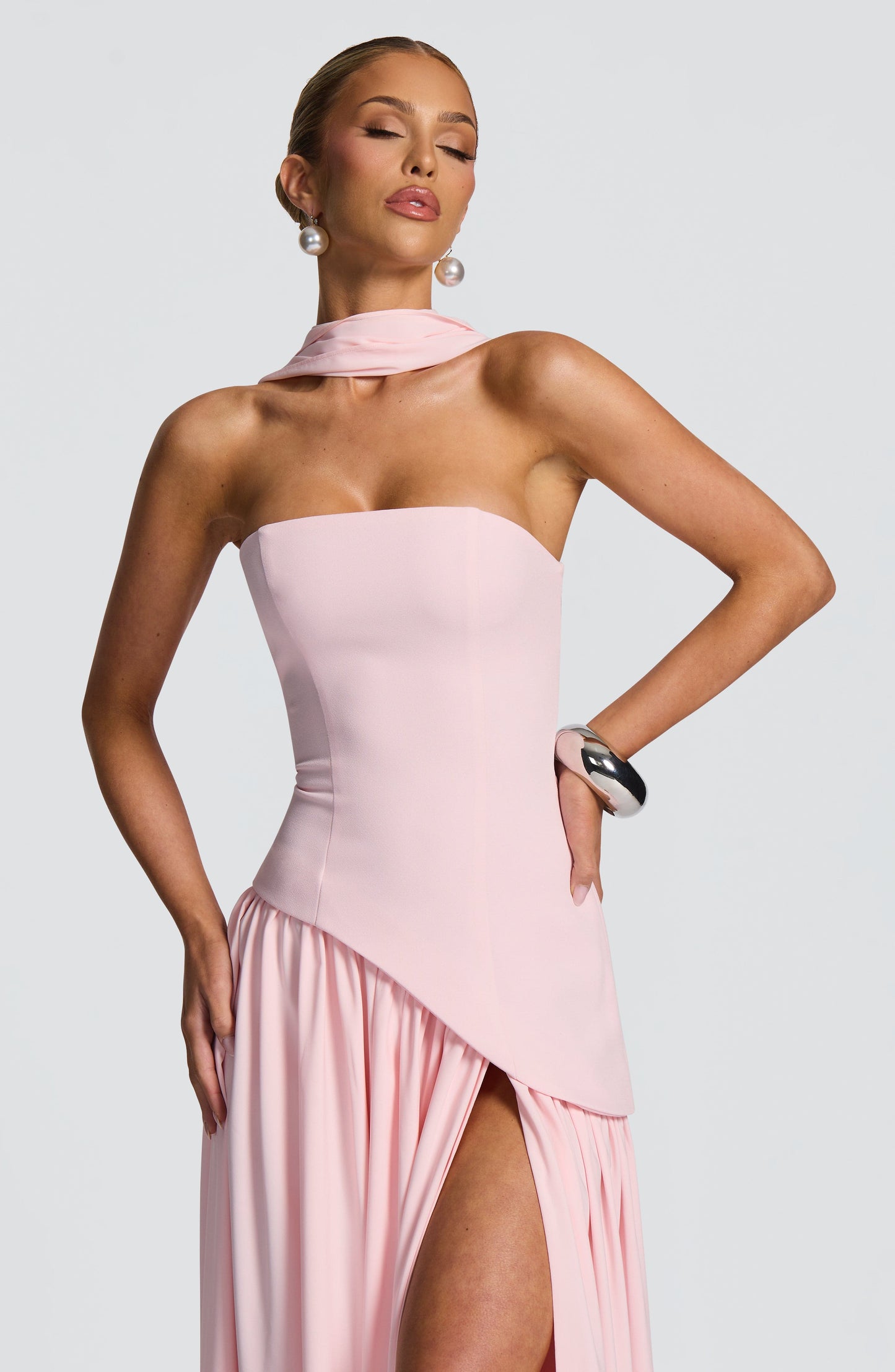 Maliyah Maxi Elbise – Pudra Pembe